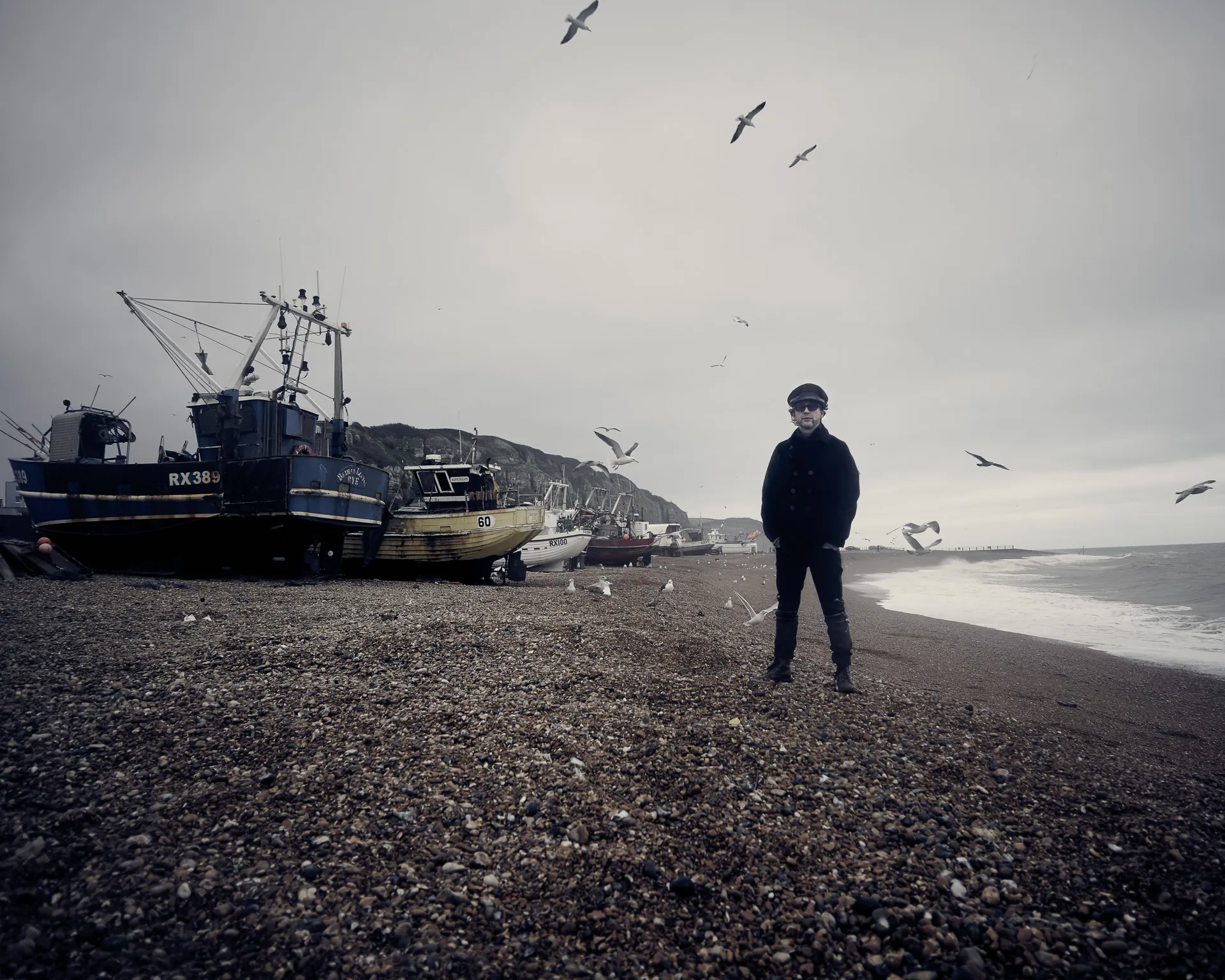 Photograph of Hal Ritson on Hastings Beach