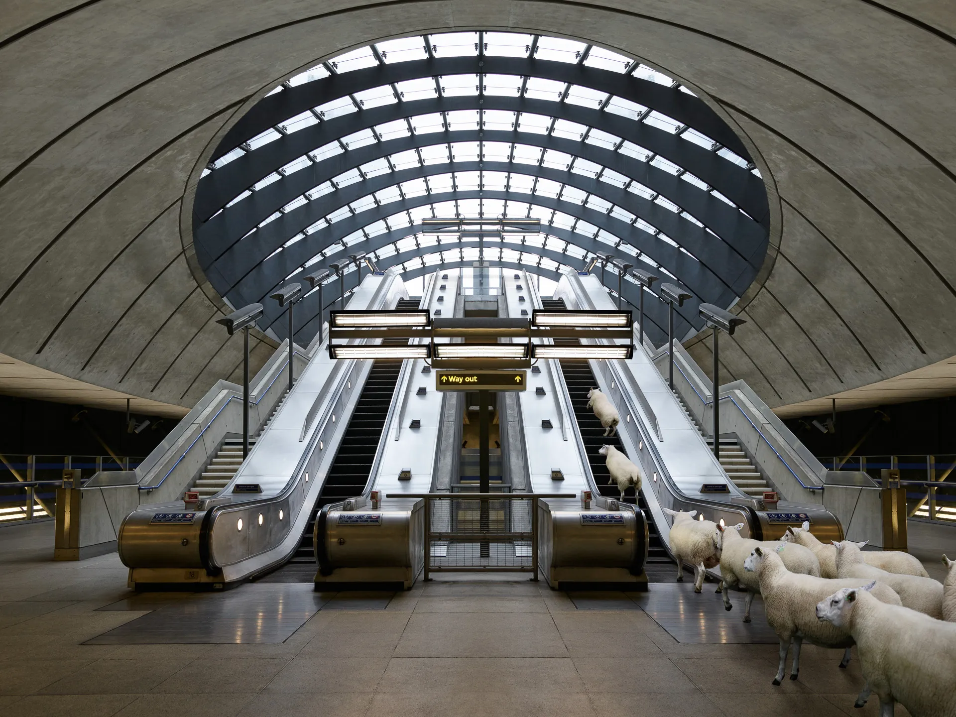 'Sway' influenced by influences - Canary wharf - The light at the end of the tunnel